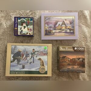 NIB 4x Various Jigsaw Puzzles Bundle
